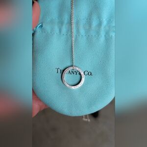 Tiffany & Co. 1837 Circle Pendant Silver, Medium 16"